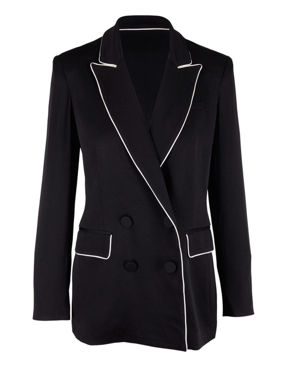 Veronica Beard Jackets & Blazers - $695 VERONICA BEARD "Eiza" Black Satin Jacket Blazer Sz 6